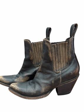 Mexicana Estudio Distressed Western Chelsea Boots Black Brown Size 6